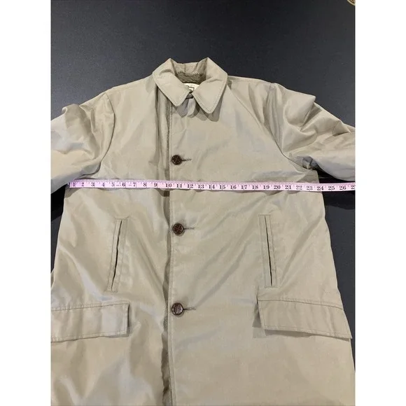 VTG Woolrich Brown Khaki Faux Fur Lined Button Down Winter Coat Mens Sz 40 Parka - Picture 7 of 15